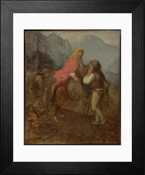 Framed Print : A Highlander Woman on Horseback, c1872. Creator: Aleksander Kotsis Framed Print : A Highlander Woman on Horseback, c1872. Creator: Aleksander Kotsis