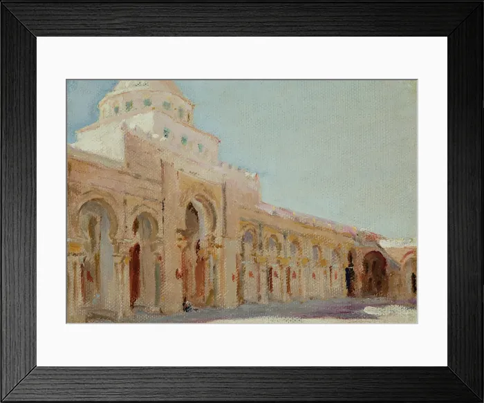 Framed Print : The Great Mosque of Kairouan-Tunis. The Cycle: 'From the Travel to Tunis', 1911. Creator: Jan Ciaglinski Framed Print : The Great Mosque of Kairouan-Tunis. The Cycle: 'From the Travel to Tunis', 1911. Creator: Jan Ciaglinski