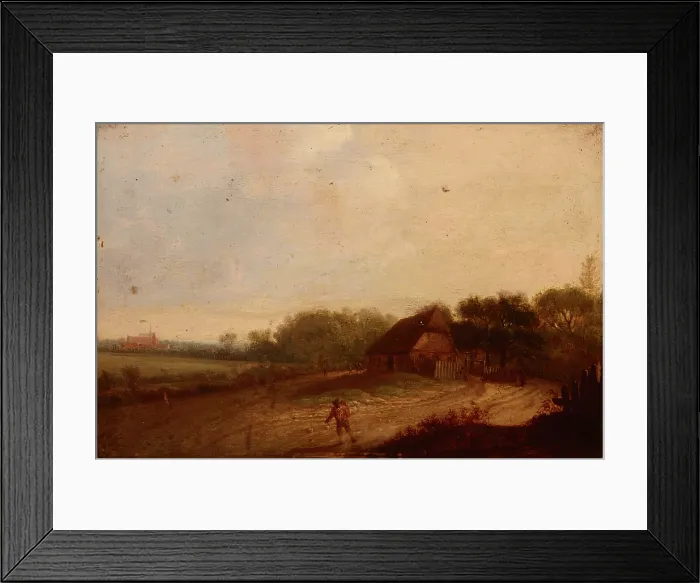 Framed Print : Landscape, 18th century. Creator: Unknown Framed Print : Landscape, 18th century. Creator: Unknown