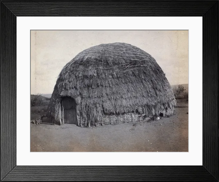 Framed Print : South Africa: an African kraal hut, 1905. Creator: Charles H Simpson Framed Print : South Africa: an African kraal hut, 1905. Creator: Charles H Simpson