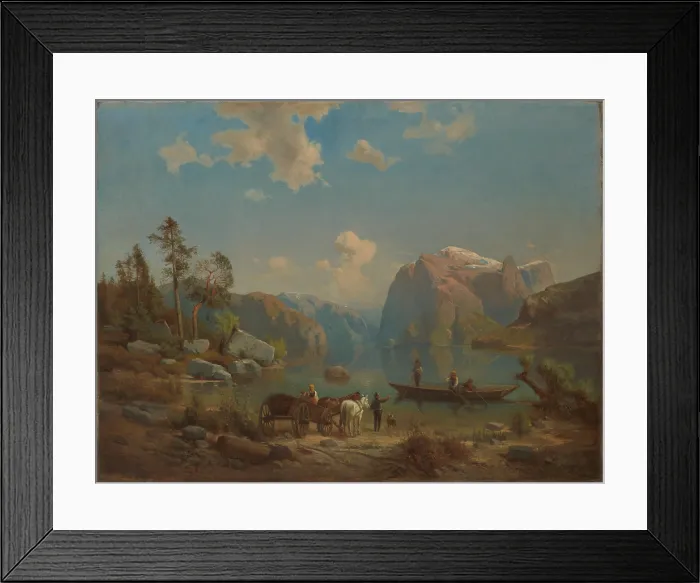 Framed Print : Mountain Landscape with a Lake, 1860-1861. Creator: Aleksander Kotsis Framed Print : Mountain Landscape with a Lake, 1860-1861. Creator: Aleksander Kotsis