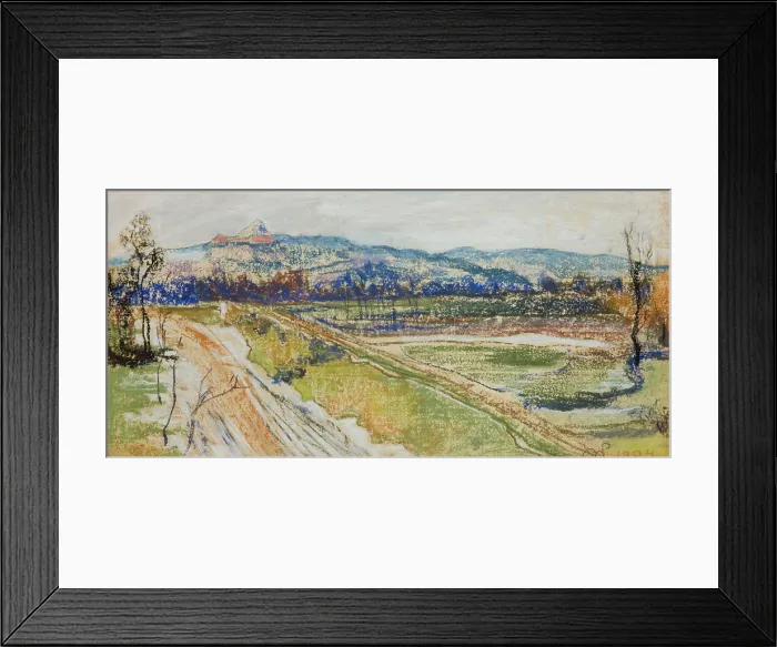 Framed Print : View of the Kosciuszko Mound in Krakow from the Window in the Artist's Studio, 1904 Framed Print : View of the Kosciuszko Mound in Krakow from the Window in the Artist's Studio, 1904
