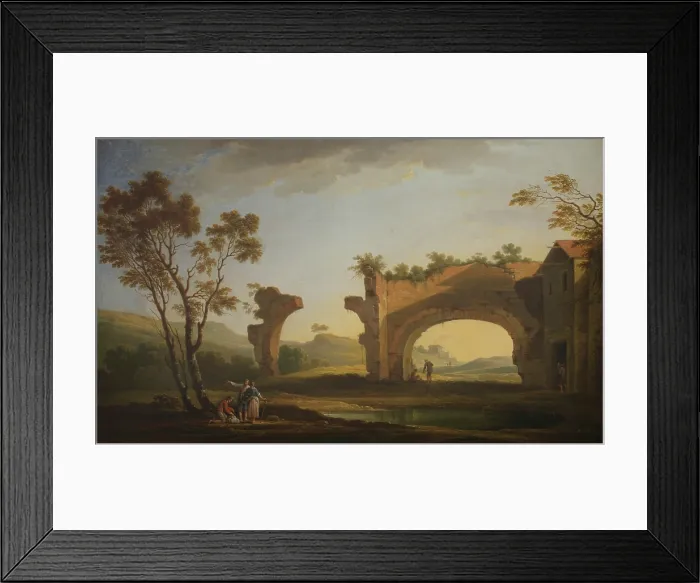 Framed Print : Landscape with Ruins of the Aqueduct, 1765. Creator: Adolf Fryderyk Harper Framed Print : Landscape with Ruins of the Aqueduct, 1765. Creator: Adolf Fryderyk Harper