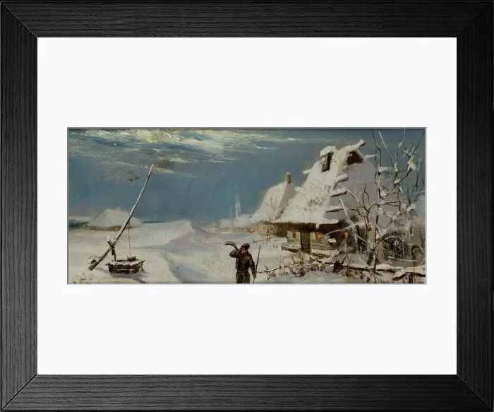 Framed Print : Winter Landscape, between 1901-1910. Creator: Teodor Marian Talowski Framed Print : Winter Landscape, between 1901-1910. Creator: Teodor Marian Talowski
