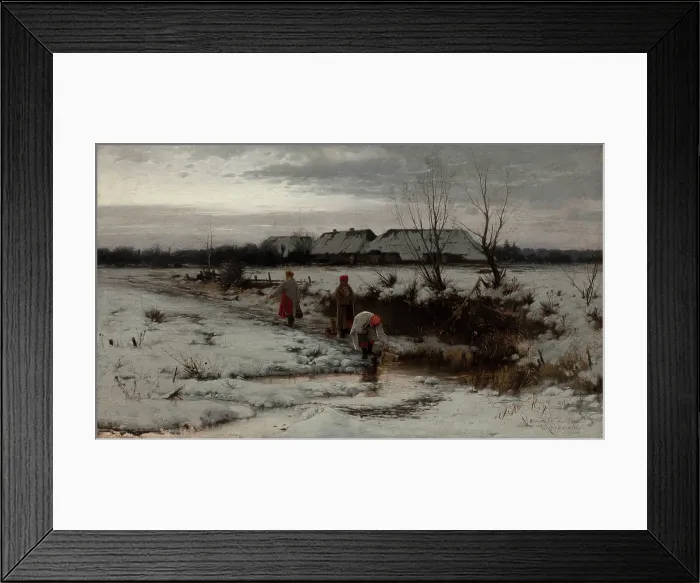 Framed Print : Winter Landscape, 1886. Creator: Roman Kochanowski