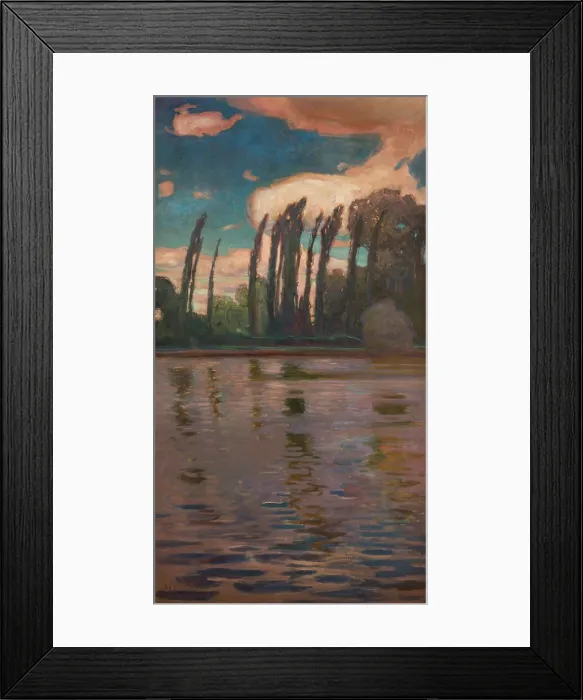 Framed Print : Poplars by the Water, 1900. Creator: Jan Stanislawski Framed Print : Poplars by the Water, 1900. Creator: Jan Stanislawski