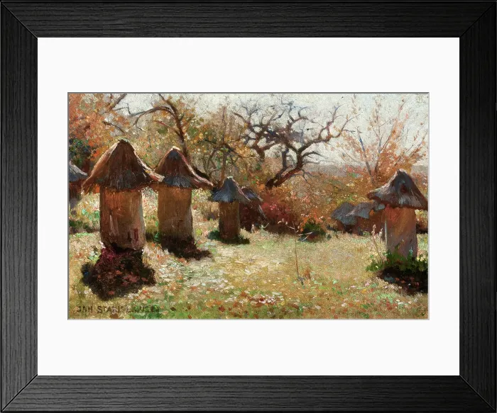 Framed Print : Beehives in the Ukraine, 1895. Creator: Jan Stanislawski Framed Print : Beehives in the Ukraine, 1895. Creator: Jan Stanislawski