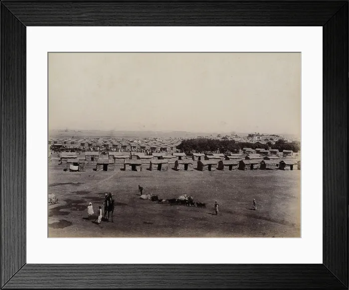 Framed Print : A segregation camp, Karachi: aerial view, 1897. Creator: Unknown Framed Print : A segregation camp, Karachi: aerial view, 1897. Creator: Unknown