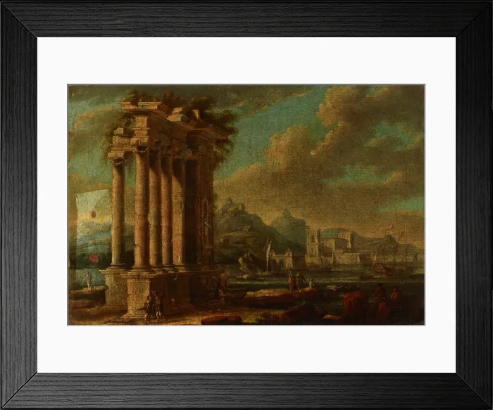 Framed Print : Maritime Landscape with Ruins, 2nd half of 18th century. Creator: Leonardo Coccorante Framed Print : Maritime Landscape with Ruins, 2nd half of 18th century. Creator: Leonardo Coccorante