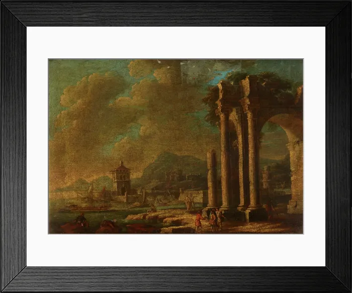 Framed Print : Landscape with Ruins, 2nd half of 18th century. Creator: Leonardo Coccorante Framed Print : Landscape with Ruins, 2nd half of 18th century. Creator: Leonardo Coccorante