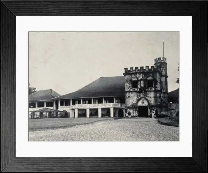 Framed Print : Kuching, Sarawak: the Astana, a partly castellated building, c1896. Creator: Unknown Framed Print : Kuching, Sarawak: the Astana, a partly castellated building, c1896. Creator: Unknown