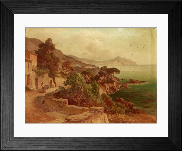 Framed Print : Mediterranean Landscape, 1892. Creator: Heinrich Gartner Framed Print : Mediterranean Landscape, 1892. Creator: Heinrich Gartner