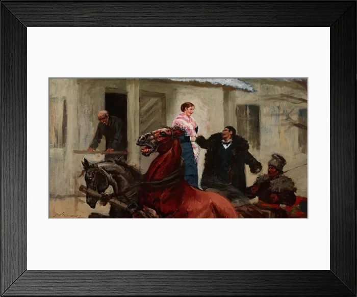 Framed Print : In Front of the Porch, between 1885-1890. Creator: Stanislaw Witkiewicz Framed Print : In Front of the Porch, between 1885-1890. Creator: Stanislaw Witkiewicz