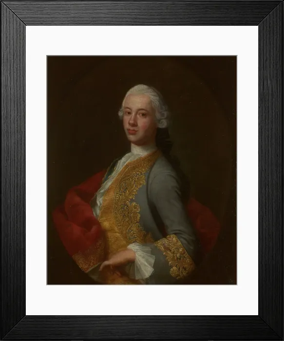 Framed Print : Portrait of Jan Jacek Tarnowski (1729-1808), Starost of Kahorlice and Byszow, c1750. Creator: Augustyn Mirys