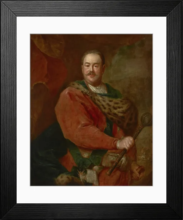 Framed Print : Portrait of Jan Klemens Branicki (1689-1771), Grand Hetman of the Crown, c1750. Creator: Augustyn Mirys Framed Print : Portrait of Jan Klemens Branicki (1689-1771), Grand Hetman of the Crown, c1750. Creator: Augustyn Mirys