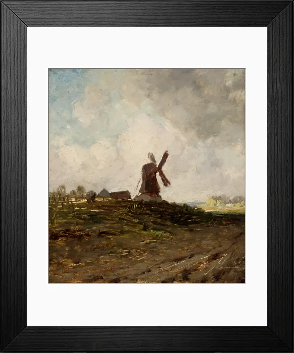 Framed Print : Landscape with a Windmill, c1880. Creator: Antoni Kozakiewicz Framed Print : Landscape with a Windmill, c1880. Creator: Antoni Kozakiewicz