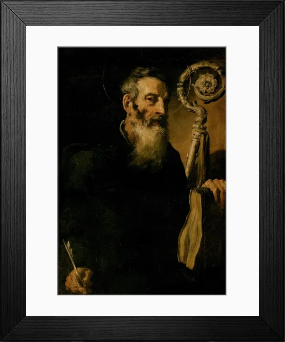 Framed Print : Unknown Saint Abbot (Saint Benedict?), 1st quarter of 17th century. Creator: Domenico Fetti Framed Print : Unknown Saint Abbot (Saint Benedict?), 1st quarter of 17th century. Creator: Domenico Fetti