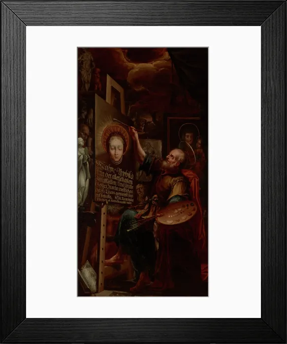 Framed Print : Saint Luke Painting the Madonna, between 1700-1740. Creator: Unknown Framed Print : Saint Luke Painting the Madonna, between 1700-1740. Creator: Unknown