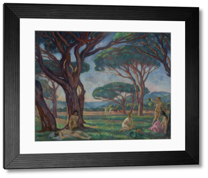 Framed Print : Landscape from Provence with Idyllic Scenes, 1912. Creator: Jozef Pankiewicz Framed Print : Landscape from Provence with Idyllic Scenes, 1912. Creator: Jozef Pankiewicz