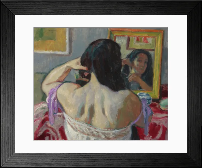 Framed Print : Woman Combing Her Hair, 1911. Creator: Jozef Pankiewicz Framed Print : Woman Combing Her Hair, 1911. Creator: Jozef Pankiewicz