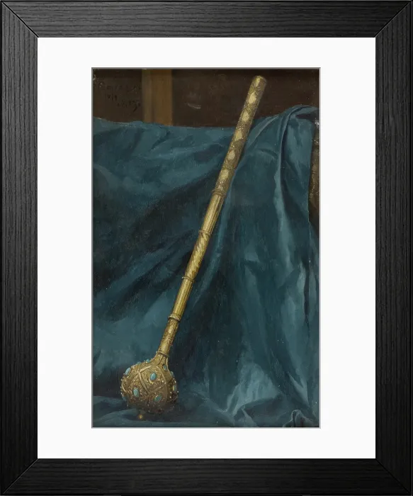 Framed Print : Study of a Turkish Mace from the 17th C. 1879. Creator: Stanislaus von Chlebowski Framed Print : Study of a Turkish Mace from the 17th C. 1879. Creator: Stanislaus von Chlebowski