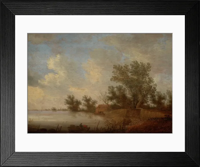 Framed Print : Landscape with a Fisherman's Homestead, 1649. Creator: Johannes Schoeff Framed Print : Landscape with a Fisherman's Homestead, 1649. Creator: Johannes Schoeff