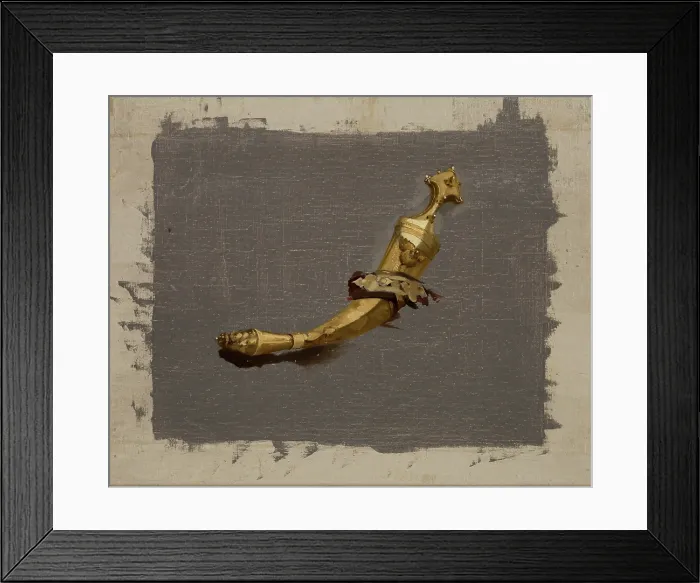 Framed Print : Study of a Khanjar, before 1874. Creator: Stanislaus von Chlebowski Framed Print : Study of a Khanjar, before 1874. Creator: Stanislaus von Chlebowski