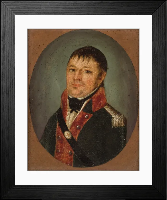 Framed Print : Portrait of an Officer of the National Cavalry of 1790-1795, 1805. Creator: Gwarowski Framed Print : Portrait of an Officer of the National Cavalry of 1790-1795, 1805. Creator: Gwarowski