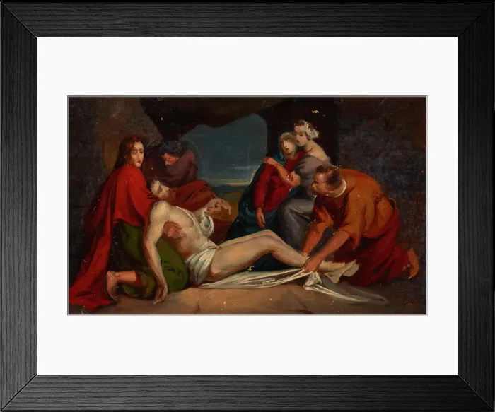 Framed Print : The Entombment, between 1840-1850. Creator: Jozef Simmler Framed Print : The Entombment, between 1840-1850. Creator: Jozef Simmler