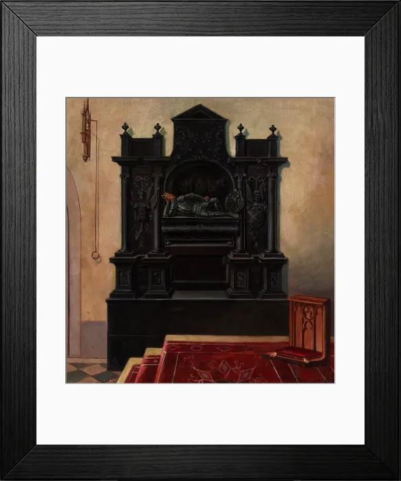 Framed Print : Tombstone of Leszek the Black in the Dominican Church in Krakow, 1898. Creator: Stanislaw Bryniarski Framed Print : Tombstone of Leszek the Black in the Dominican Church in Krakow, 1898. Creator: Stanislaw Bryniarski