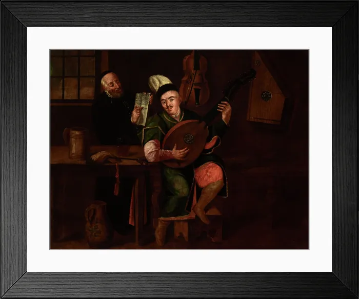 Framed Print : Bandura Player with a Jew, c1800. Creator: Michal Stachowicz Framed Print : Bandura Player with a Jew, c1800. Creator: Michal Stachowicz
