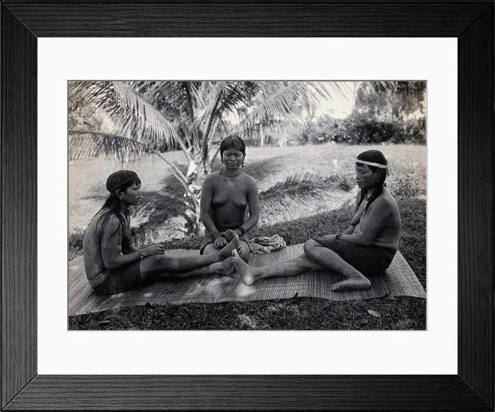 Framed Print : Sarawak: three Kalabit women, c1900. Creator: Unknown Framed Print : Sarawak: three Kalabit women, c1900. Creator: Unknown