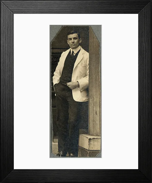 Framed Print : Charing Cross Hospital: full-length portrait of Basil Hood, 1906. Creator: Unknown Framed Print : Charing Cross Hospital: full-length portrait of Basil Hood, 1906. Creator: Unknown