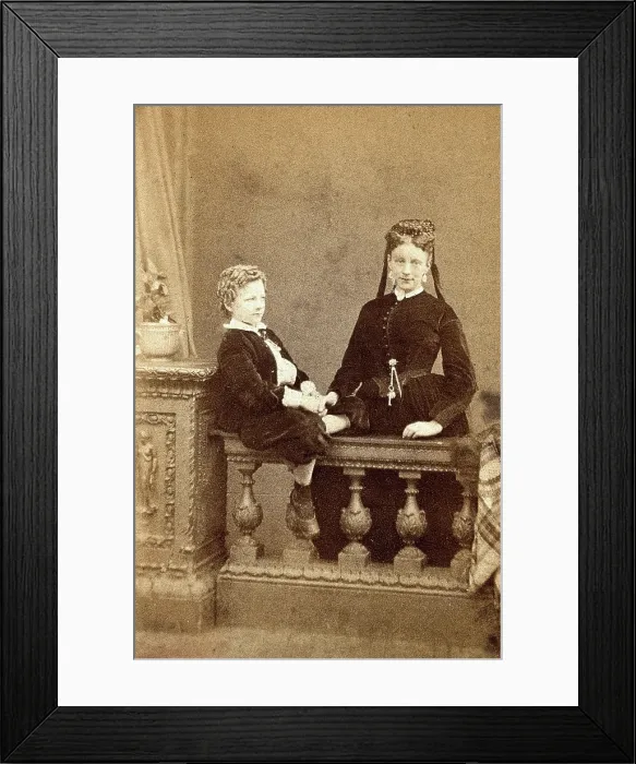 Framed Print : Mrs Farrell & son, c1880s. Creator: Unknown Framed Print : Mrs Farrell & son, c1880s. Creator: Unknown