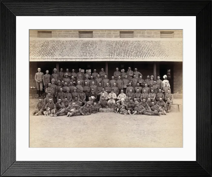 Framed Print : A group of volunteers involved with the Karachi Plague Committee, India, 1897. Creator: Unknown Framed Print : A group of volunteers involved with the Karachi Plague Committee, India, 1897. Creator: Unknown