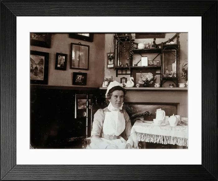 Framed Print : St Bartholomew's Hospital, London: a nurse taking tea, c1890. Creator: Unknown. St Bartholomew's Hospital, London: a nurse taking tea, c1890. Creator: Unknown Framed Print : St Bartholomew's Hospital, London: a nurse taking tea, c1890. Creator: Unknown. St Bartholomew's Hospital, London: a nurse taking tea, c1890. Creator: Unknown