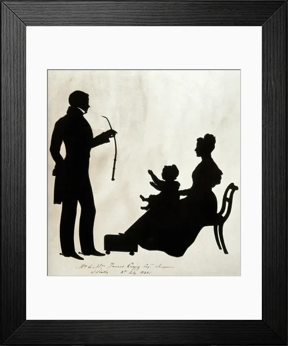 Framed Print : James Craig with Mrs J Craig and child, c1830. Creator: Unknown Framed Print : James Craig with Mrs J Craig and child, c1830. Creator: Unknown
