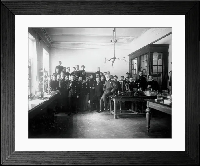 Framed Print : Interior of a physiology laboratory either at the Institute of Experimental Medicine or at... 1904. Creator: Unknown Framed Print : Interior of a physiology laboratory either at the Institute of Experimental Medicine or at... 1904. Creator: Unknown