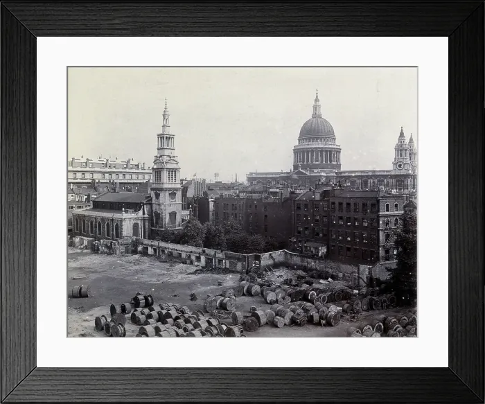 Framed Print : St Bartholomew's Hospital, London: ground between Christchurch and St Pauls, c1908 Framed Print : St Bartholomew's Hospital, London: ground between Christchurch and St Pauls, c1908