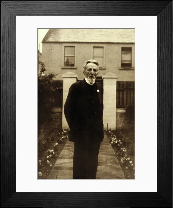 Framed Print : An unidentified man, standing in a garden, c1900. Creator: Unknown Framed Print : An unidentified man, standing in a garden, c1900. Creator: Unknown
