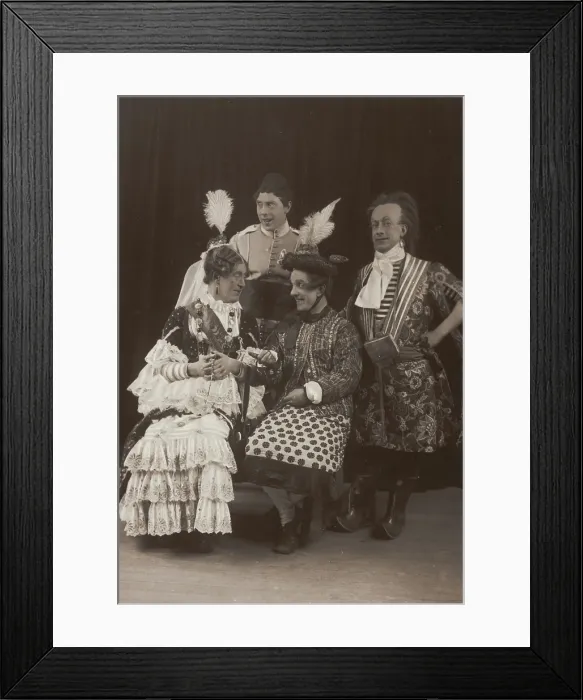 Framed Print : Actors in the pantomime 'Sindbad' at Drury Lane, 1907. Creator: Unknown