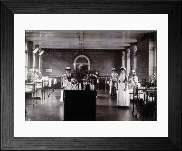 Framed Print : St Bartholomew's Hospital, London: nurses in a ward, c1908. Creator: Unknown. St Bartholomew's Hospital, London: nurses in a ward, c1908. Creator: Unknown Framed Print : St Bartholomew's Hospital, London: nurses in a ward, c1908. Creator: Unknown. St Bartholomew's Hospital, London: nurses in a ward, c1908. Creator: Unknown