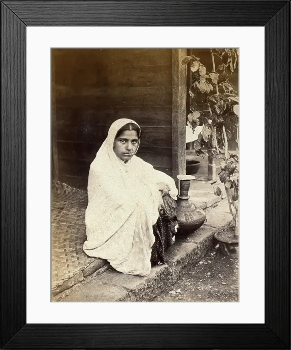 Framed Print : Female patient recovering from bubonic plague, during the outbreak in Karachi, India, 1897. Creator: Unknown Framed Print : Female patient recovering from bubonic plague, during the outbreak in Karachi, India, 1897. Creator: Unknown