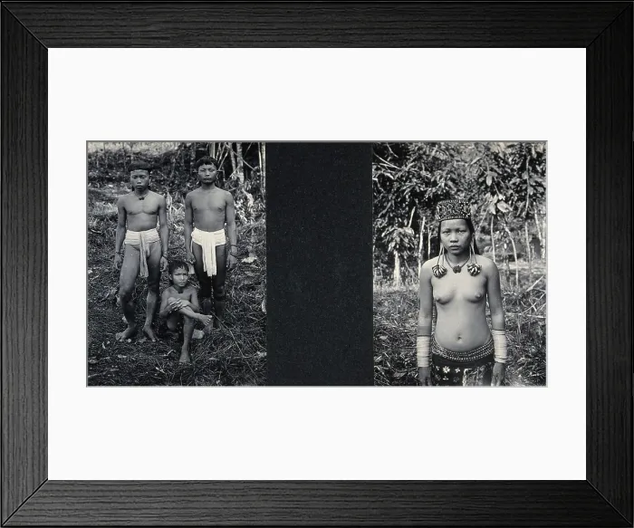 Framed Print : Sarawak: three Lirong boys and one girl, c1900. Creator: Unknown Framed Print : Sarawak: three Lirong boys and one girl, c1900. Creator: Unknown
