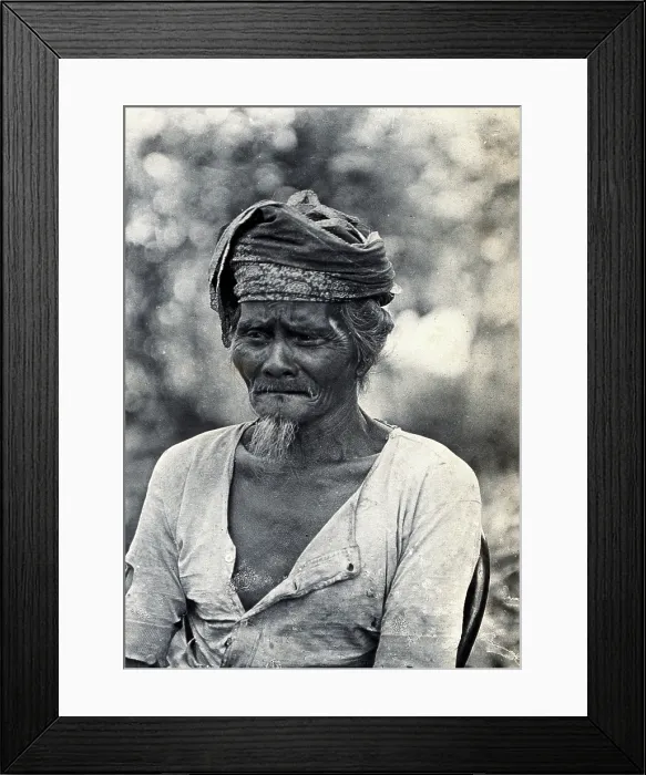 Framed Print : Sarawak: a Land Dayak chief, c1900. Creator: Unknown