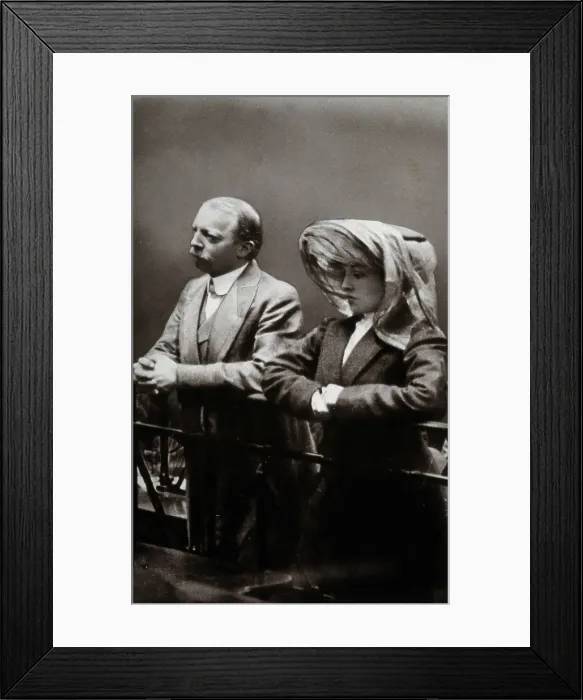 Framed Print : Hawley Harvey Crippen and Ethel Le Neve, 1910. Creator: George Arthur Barrett Framed Print : Hawley Harvey Crippen and Ethel Le Neve, 1910. Creator: George Arthur Barrett
