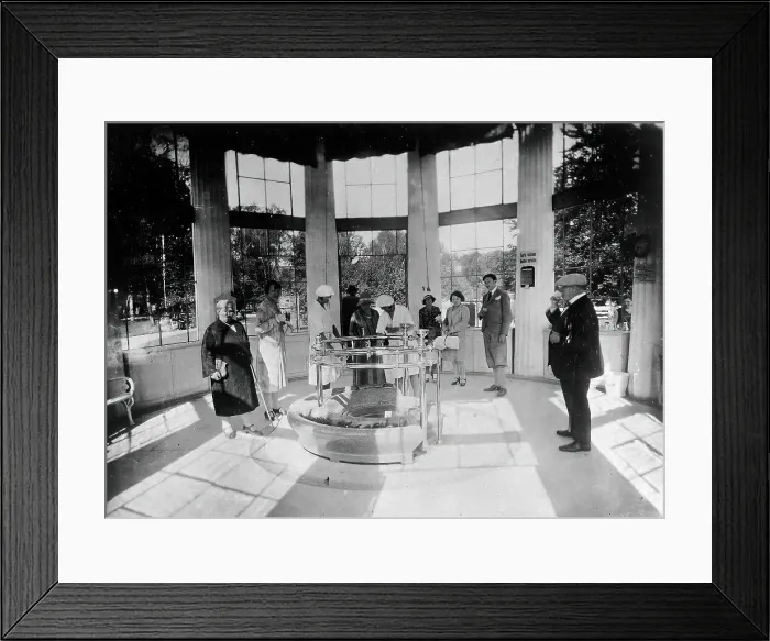 Framed Print : Franzensbad (Frantiskovy Lazne), Czechoslovakia: the interior of the Francis Spring... c1920s. Creator: Unknown Framed Print : Franzensbad (Frantiskovy Lazne), Czechoslovakia: the interior of the Francis Spring... c1920s. Creator: Unknown