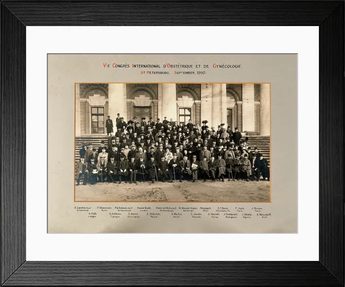 Framed Print : Fifth International Congress of Gynaecology and Obstetrics, St Petersburg, 1910. Creator: Unknown Framed Print : Fifth International Congress of Gynaecology and Obstetrics, St Petersburg, 1910. Creator: Unknown