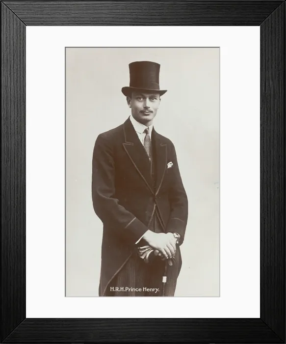 Framed Print : HRH Prince Henry, wearing a top hat, c1880s. Creator: Unknown Framed Print : HRH Prince Henry, wearing a top hat, c1880s. Creator: Unknown