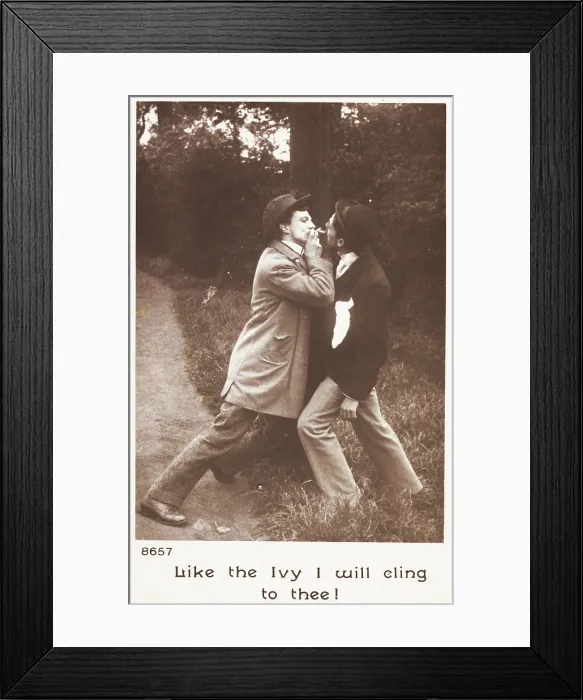 Framed Print : Two drunk men (played by actors) swear undying friendship, c1905. Creator: Unknown Framed Print : Two drunk men (played by actors) swear undying friendship, c1905. Creator: Unknown